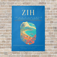 Thumbnail for Ixtapa-Zihuatanejo International Airport ZIH - Canvas Framed - Turquoise