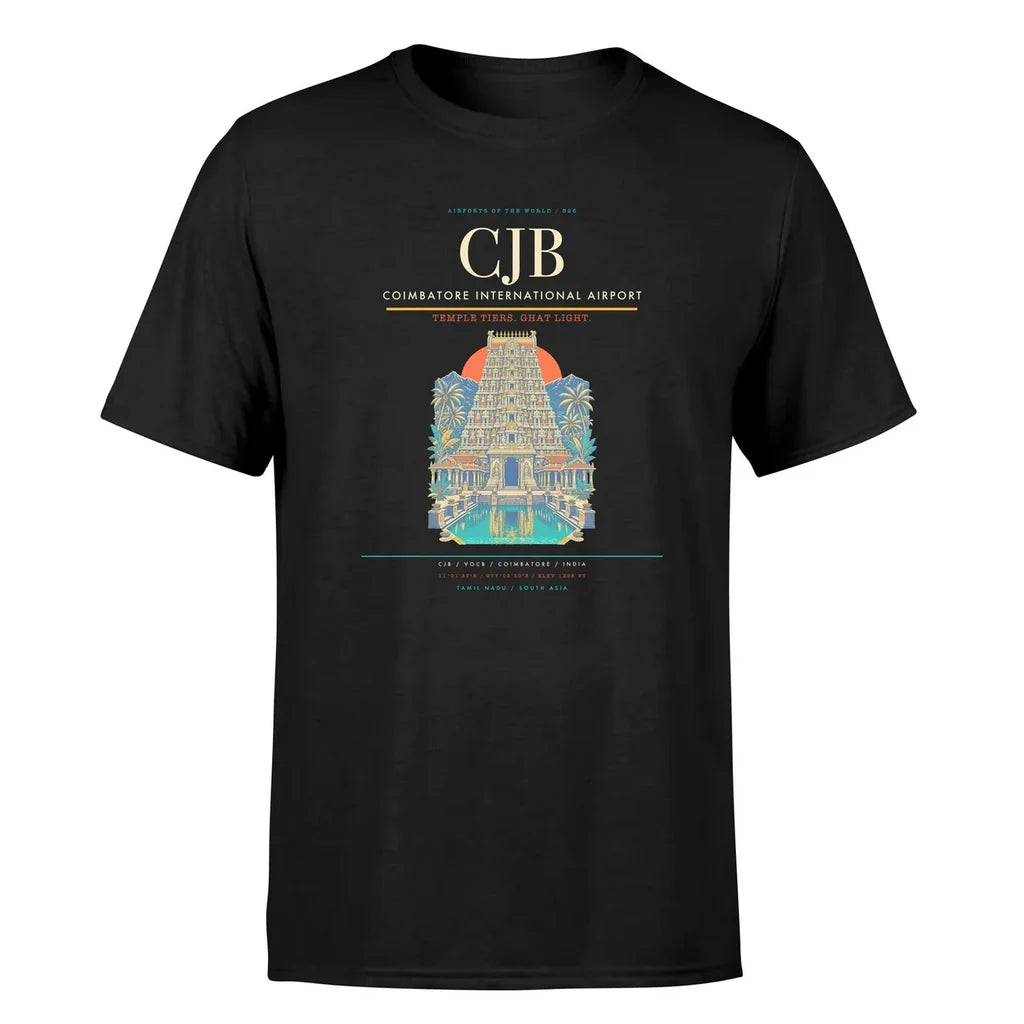 Coimbatore Airport (CJB) Premium T-Shirt Black