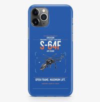 Thumbnail for Erickson S-64F Air Crane design on blue magsafe iphone case, for iPhone Pro Max