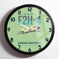 Thumbnail for F2H-4 Banshee design on light green framed wall clock
