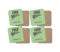 Thumbnail for Saab J 35F Draken design on light green 4 pieces set coaster
