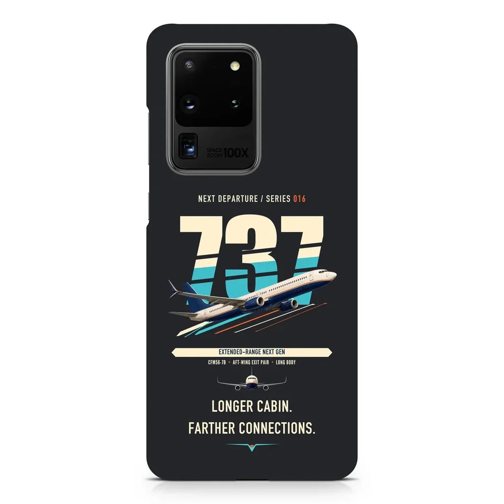 Boeing 737-900ER design on samsung case - black