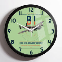 Thumbnail for Avro Lancaster B I design on light green framed wall clock