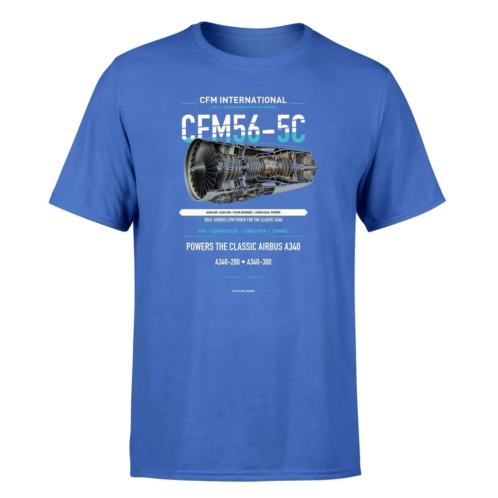 CFM56-5C design on blue single side