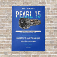 Thumbnail for PEARL 15 vertical canvas print - no frame - blue background