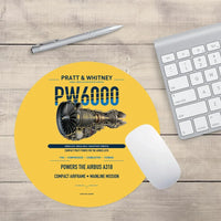Thumbnail for PW6000 design on yellow round mouse pad