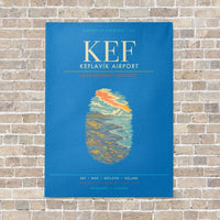 Thumbnail for Keflavik Airport KEF - Canvas Framed - Turquoise
