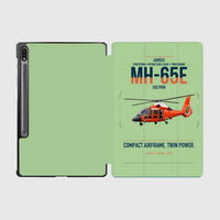 Thumbnail for Airbus MH-65E Dolphin design on light green samsung tablet tablet case