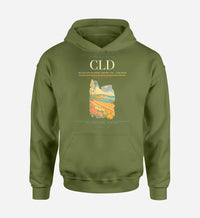Thumbnail for McClellan-Palomar Airport (CLD) design on green army hoodie single-side print