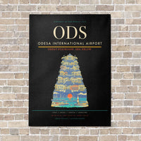 Thumbnail for Odesa International Airport ODS - Canvas No Frame - Black