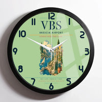 Thumbnail for Brescia Airport (VBS) design on light green framed wall clock