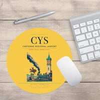 Thumbnail for Cheyenne Regional Airport (CYS) design on yellow round mouse pad