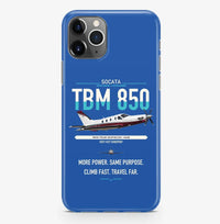 Thumbnail for Socata TBM 850 design on blue magsafe iphone case, for iPhone Pro Max