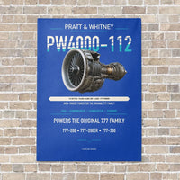 Thumbnail for PW4000-112 vertical canvas print - no frame - blue background