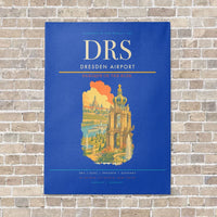 Thumbnail for Dresden Airport DRS vertical canvas print - no frame - blue background