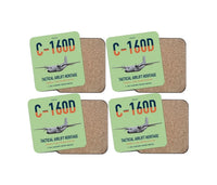 Thumbnail for Transall C-160D design on light green 4 pieces set coaster