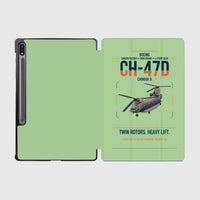 Thumbnail for Boeing CH-47D design on light green samsung tablet tablet case