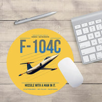 Thumbnail for F-104C Starfighter design on yellow round mouse pad