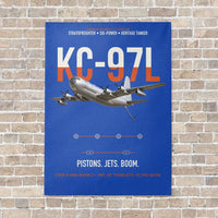 Thumbnail for KC-97L STRATOFREIGHTER vertical canvas print - no frame - blue background