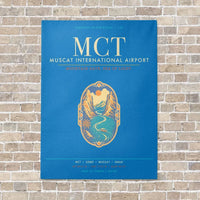 Thumbnail for Muscat International Airport MCT - Canvas Framed - Turquoise