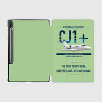 Thumbnail for Cessna Citation CJ1+ design on light green samsung tablet tablet case