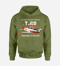 Thumbnail for T-6B TEXAN II design on green army hoodie single side