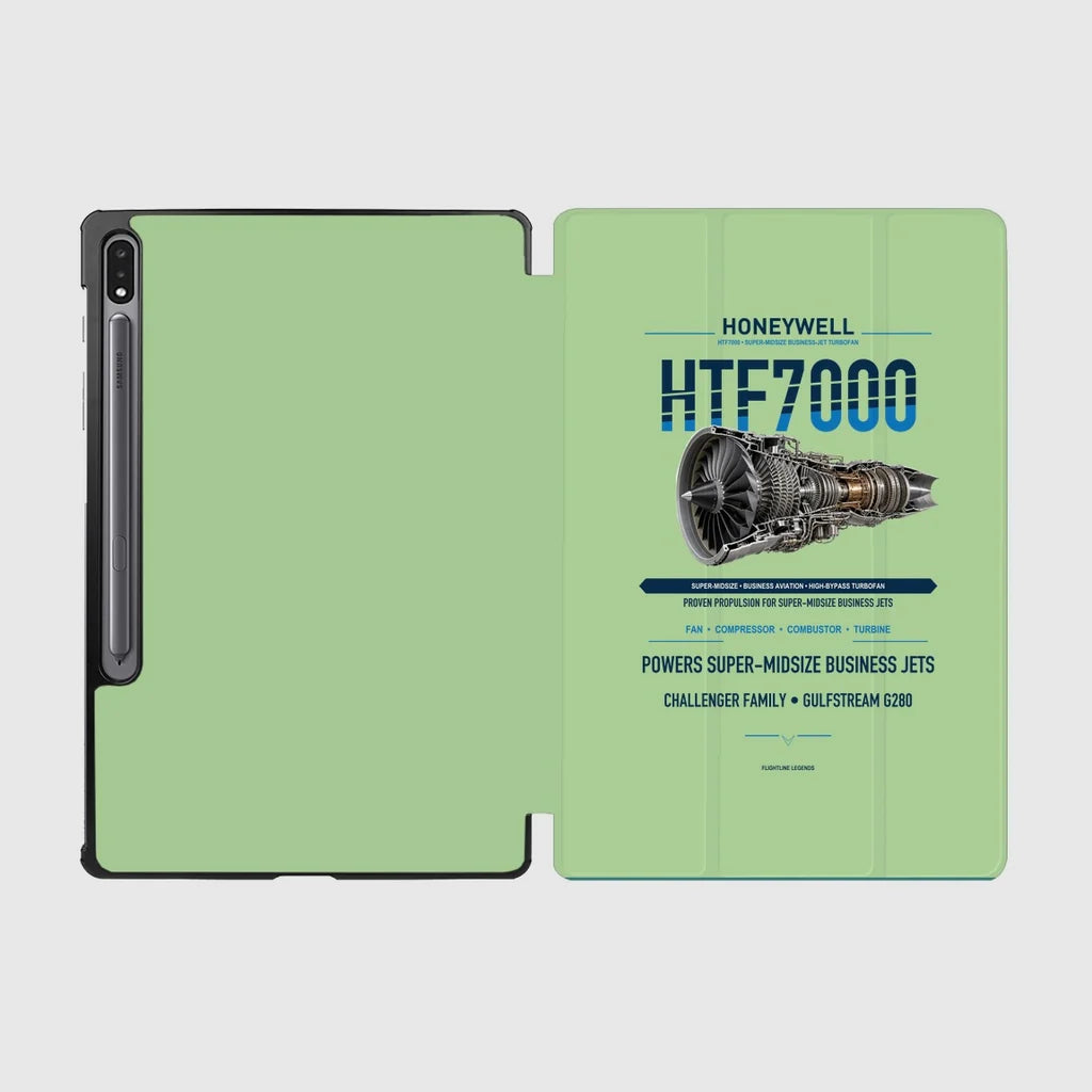 HTF7000 design on light green samsung tablet tablet case