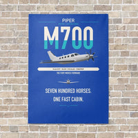 Thumbnail for Piper M700 Fury vertical canvas print - no frame - blue background