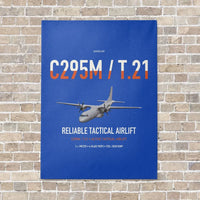 Thumbnail for Airbus C295M T.21 vertical canvas print - no frame - blue background
