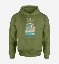 Thumbnail for Aarhus Airport (AAR) design on green army hoodie single-side print