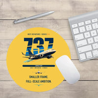 Thumbnail for Boeing 737 MAX 7 design on yellow round mouse pad