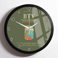 Thumbnail for Patrick Leahy Burlington International Airport BTV Wall-Clock Framed - Green Army