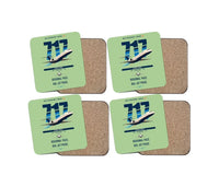 Thumbnail for Boeing 717-200 design on light green 4 pieces set coaster