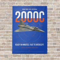 Thumbnail for Dassault Mirage 2000C RDI vertical canvas print - no frame - blue background