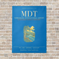 Thumbnail for Harrisburg International Airport MDT - Canvas Framed - Turquoise