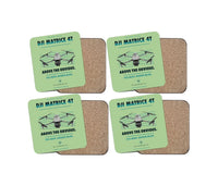 Thumbnail for DJI Matrice 4T design on light green 4 pieces set coaster