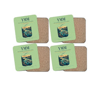 Thumbnail for Fort McMurray International Airport (YMM) design on light green 4 pieces set coaster