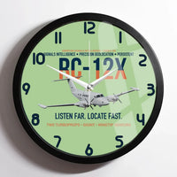 Thumbnail for RC-12X Guardrail Signals From Above design on light green framed wall clock