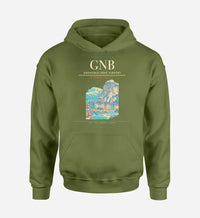 Thumbnail for Grenoble-Isère Airport (GNB) design on green army hoodie single-side print