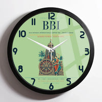 Thumbnail for Biju Patnaik International Airport (BBI) design on light green framed wall clock