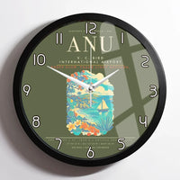 Thumbnail for V. C. Bird International Airport ANU Wall-Clock Framed - Green Army