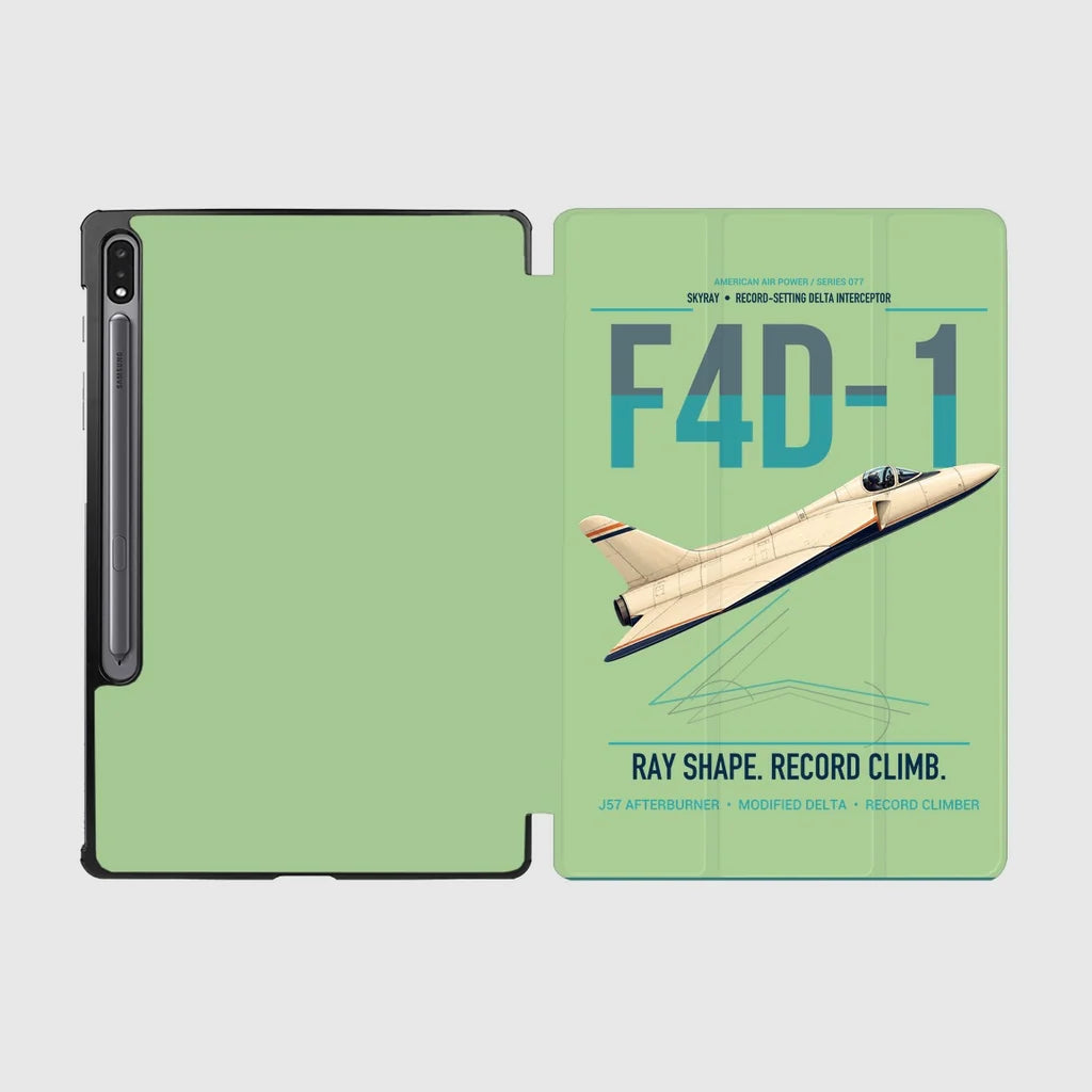F4D-1 Skyray design on light green samsung tablet tablet case