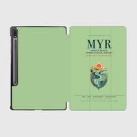 Thumbnail for Myrtle Beach International Airport (MYR) design on light green samsung tablet tablet case