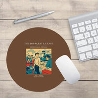 Thumbnail for VINTAGE G4298 - The Youngest License - Designed Mouse Pads design on brown round
