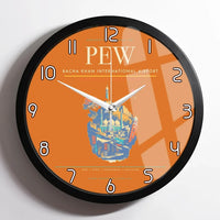 Thumbnail for Bacha Khan International Airport PEW Wall-Clock Framed - Orange
