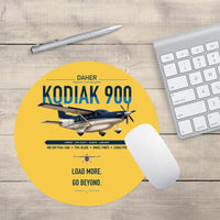 Thumbnail for Daher Kodiak 900 design on yellow round mouse pad
