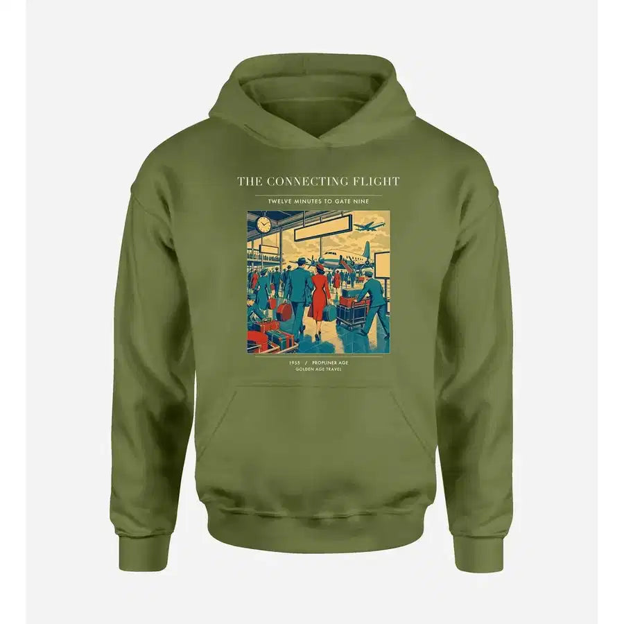 VINTAGE G4088 - The Connecting Flight - Premium Hoodie design on greenarmy premium
