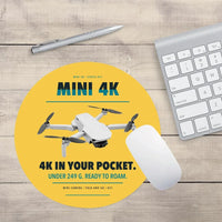 Thumbnail for DJI Mini 4K design on yellow round mouse pad