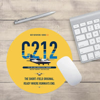 Thumbnail for CASA C-212-100 Aviocar design on yellow round mouse pad