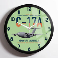 Thumbnail for C-17A Globemaster III design on light green framed wall clock